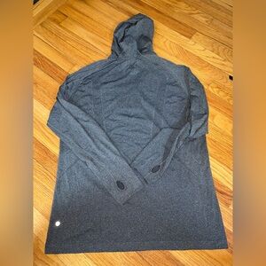 Gray Hooded Long Sleeve Shirt Lululemon Mens